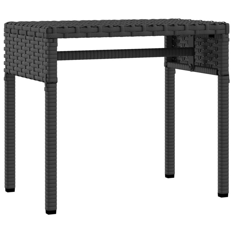 Casa si Gradina - Gradina si terasa - Mobilier exterior - Scaune si sezlonguri gradina - Sezlonguri, 2 buc., cu baldachine si masa, negru, poliratan - Infinity.ro