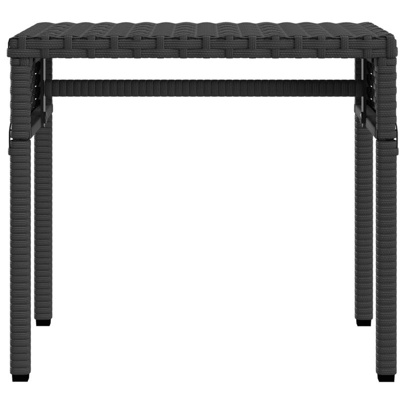 Casa si Gradina - Gradina si terasa - Mobilier exterior - Scaune si sezlonguri gradina - Sezlonguri, 2 buc., cu baldachine si masa, negru, poliratan - Infinity.ro