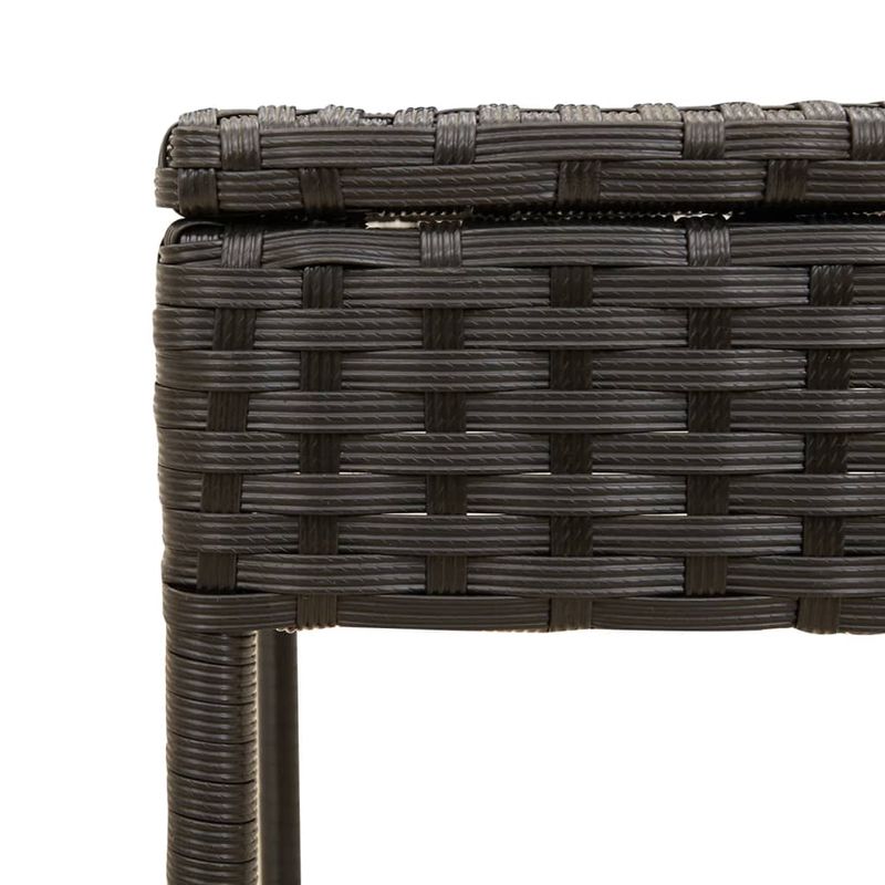 Casa si Gradina - Gradina si terasa - Mobilier exterior - Scaune si sezlonguri gradina - Sezlonguri, 2 buc., cu baldachine si masa, negru, poliratan - Infinity.ro
