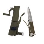 Sport si Outdoor - Camping - Cutite, bricege si accesorii - Cutite si bricege - Cutit ninja de aruncat la tinta, dalimag, paracord verde, husa, 25cm - Infinity.ro