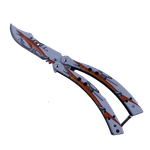 Sport si Outdoor - Camping - Cutite, bricege si accesorii - Cutite si bricege - Briceag Fluture cu Tais, Model Sturion, Gauri in Lama, Otel, 22 cm, Multicolor - Infinity.ro