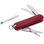 Sport si Outdoor - Camping - Cutite, bricege si accesorii - Cutite si bricege - Briceag multifunctional metal cu 5 functii, Dalimag, 59 x 17 x 8 mm, rosu - Infinity.ro