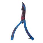 Sport si Outdoor - Camping - Cutite, bricege si accesorii - Cutite si bricege - Cutit fluture, Butterfly,  fara tais, model galaxie, curbat, 26 cm - Infinity.ro