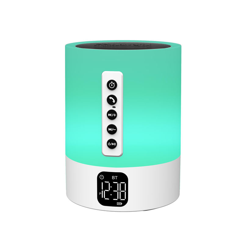 Casa si Gradina - Corpuri si surse de iluminat - Veioze si lampi - Lampi de veghe copii - Lampa de veghe copii, sunete albe si cantece de leagan integrate, boxa portabila cu conectare bluetooth, autonomie 12 h, 48 culori RGB, apeluri vocale, 3 intensitati de iluminare, alarma, ceas, teleco - Infinity.ro