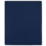 Casa si Gradina - Textile si covoare - Lenjerii de pat - Seturi de lenjerie - Cearsaf de pat cu elastic, 2 buc, bleumarin, 180x200 cm, bumbac - Infinity.ro