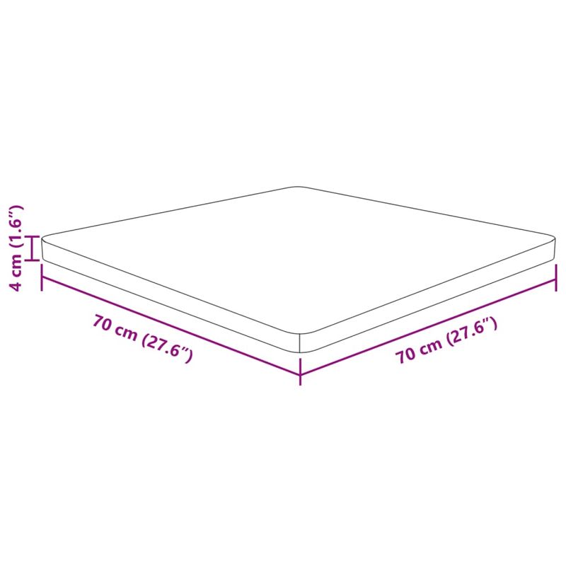 Casa si Gradina - Mobilier - Feronerie si accesorii mobila - Blat de masa patrat maro inchis 70x70x4 cm lemn stejar tratat - Infinity.ro