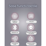 TV, Audio-Video si Foto - Portabile audio - Casti audio - Casti wireless in ear MAROVIO®, TWS, Bluetooth 5.3 + EDR+BLE+BR, ENC, CVC8.0, microfon HD, autonomie 48 ore - Infinity.ro