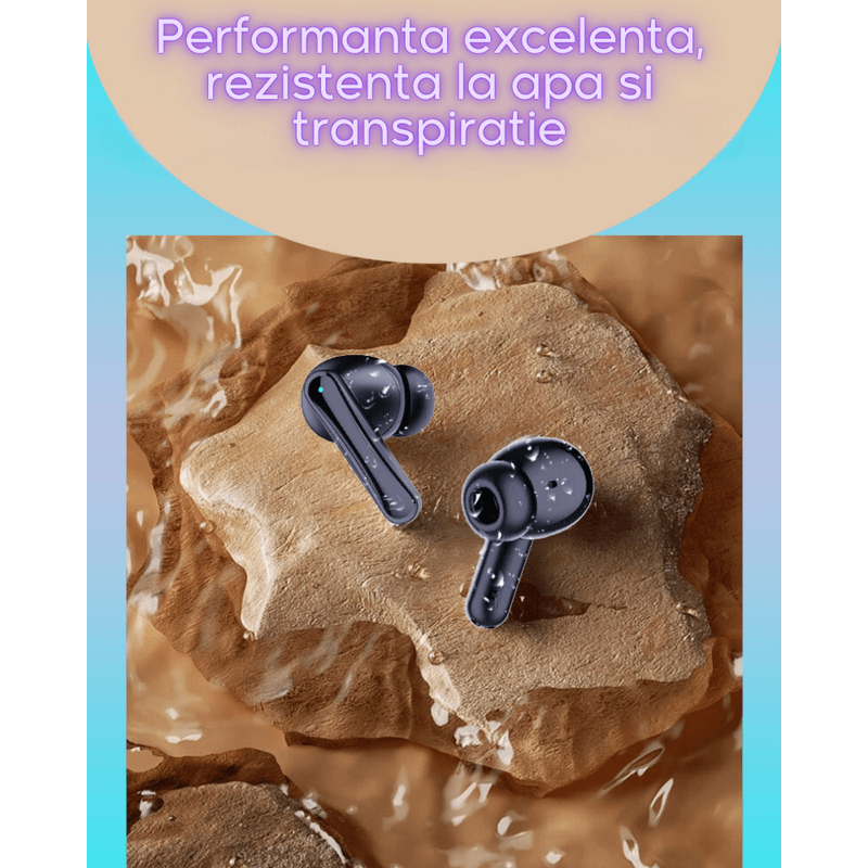 TV, Audio-Video si Foto - Portabile audio - Casti audio - Casti wireless in ear MAROVIO®, TWS, Bluetooth 5.3 + EDR+BLE+BR, ENC, CVC8.0, microfon HD, autonomie 48 ore - Infinity.ro