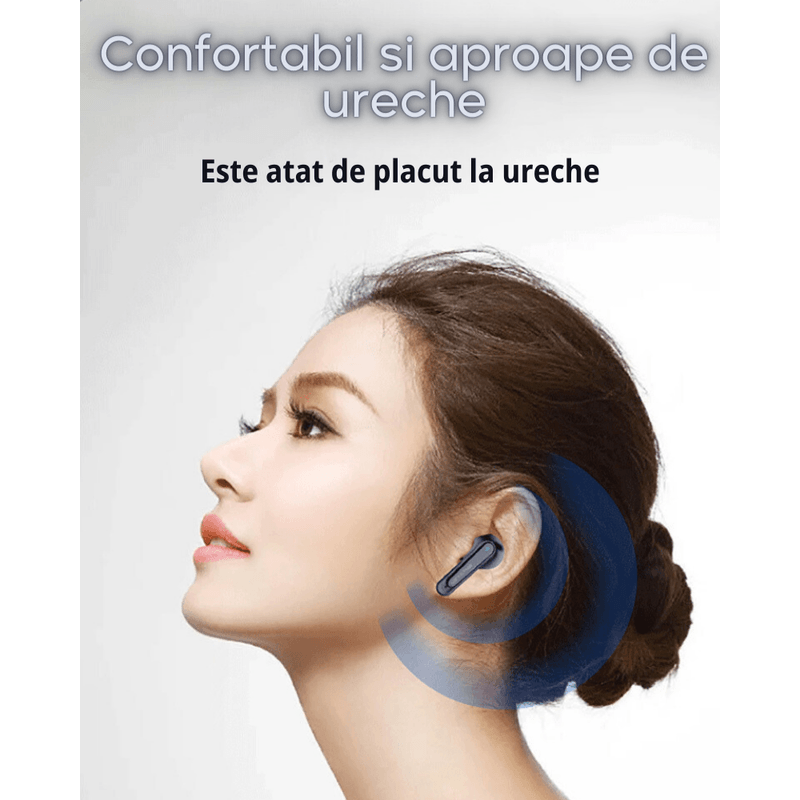 TV, Audio-Video si Foto - Portabile audio - Casti audio - Casti wireless in ear MAROVIO®, TWS, Bluetooth 5.3, microfon HD, asistent vocal, afisaj led, incarcare rapida - Infinity.ro