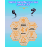 TV, Audio-Video si Foto - Portabile audio - Casti audio - Casti wireless in ear MAROVIO®, TWS, Bluetooth 5.3 + EDR+BLE+BR, ENC, CVC8.0, microfon HD, autonomie 48 ore - Infinity.ro