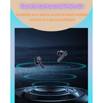 TV, Audio-Video si Foto - Portabile audio - Casti audio - Casti wireless in ear MAROVIO®, TWS, Bluetooth 5.3 + EDR+BLE+BR, ENC, CVC8.0, microfon HD, autonomie 48 ore - Infinity.ro