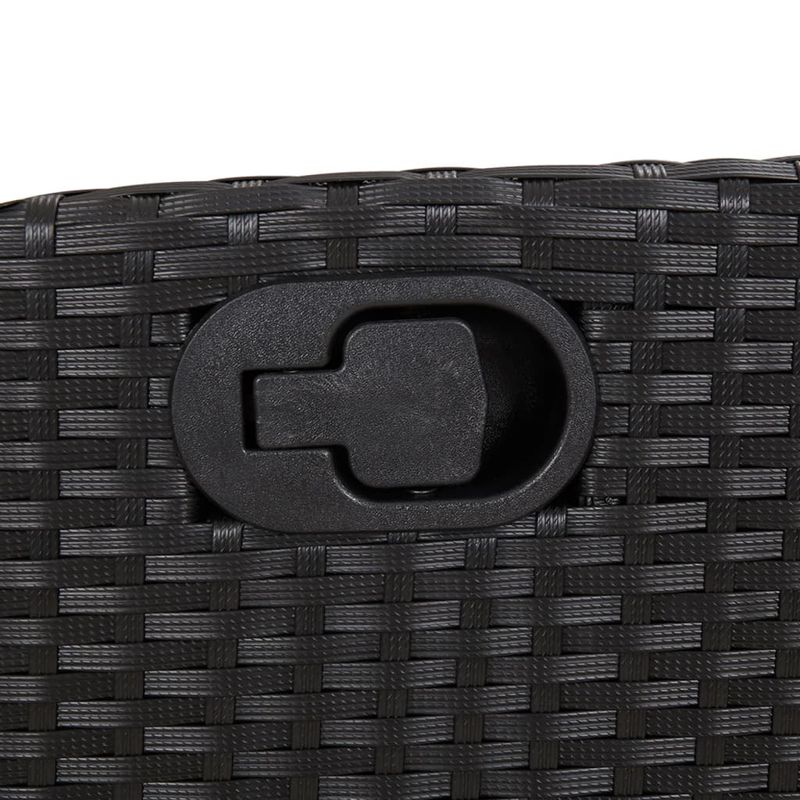 Casa si Gradina - Gradina si terasa - Mobilier exterior - Seturi mobila gradina - Set mobilier de gradina cu perne, 3 piese, negru, poliratan - Infinity.ro