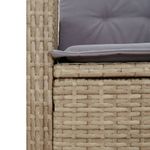Casa si Gradina - Gradina si terasa - Mobilier exterior - Seturi mobila gradina - Set de masa pentru gradina, 9 piese, cu perne, bej, poliratan - Infinity.ro