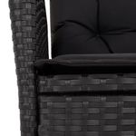 Casa si Gradina - Gradina si terasa - Mobilier exterior - Seturi mobila gradina - Set mobilier de gradina cu perne, 5 piese, negru, poliratan - Infinity.ro