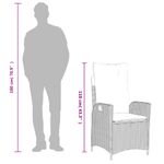 Casa si Gradina - Gradina si terasa - Mobilier exterior - Seturi mobila gradina - Set mobilier de gradina cu perne, 5 piese, negru, poliratan - Infinity.ro