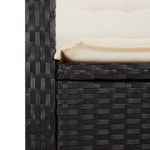 Casa si Gradina - Gradina si terasa - Mobilier exterior - Seturi mobila gradina - Set mobilier de gradina cu perne, 3 piese, negru, poliratan - Infinity.ro