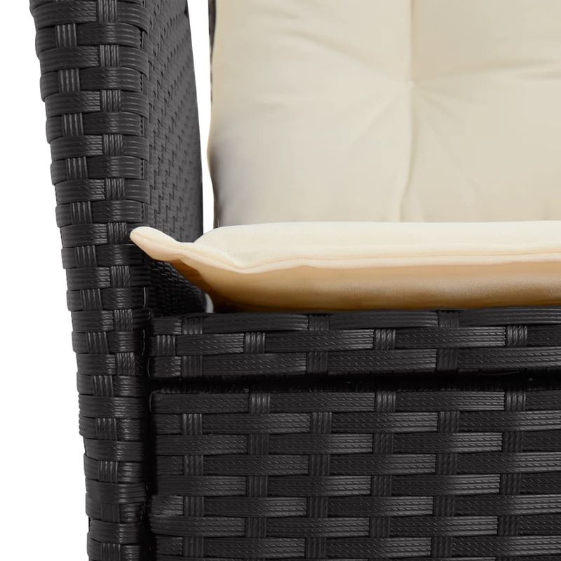 Casa si Gradina - Gradina si terasa - Mobilier exterior - Seturi mobila gradina - Set mobilier de gradina cu perne, 5 piese, negru, poliratan - Infinity.ro