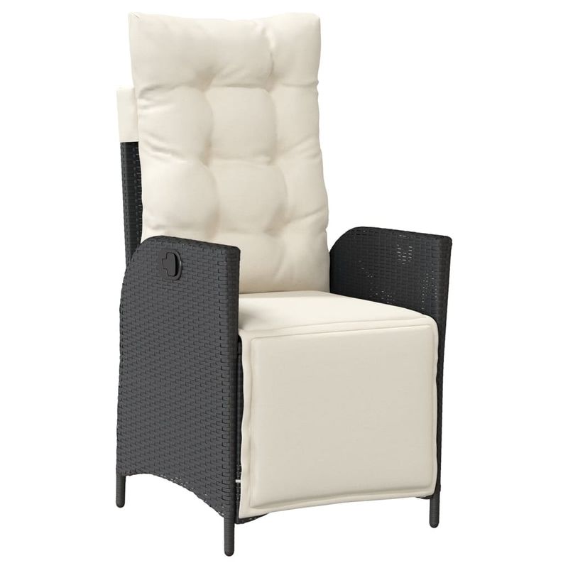 Casa si Gradina - Gradina si terasa - Mobilier exterior - Seturi mobila gradina - Set mobilier de gradina cu perne, 5 piese, negru, poliratan - Infinity.ro