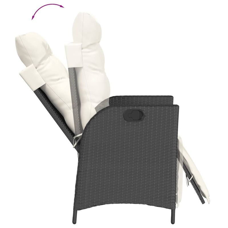 Casa si Gradina - Gradina si terasa - Mobilier exterior - Seturi mobila gradina - Set mobilier de gradina cu perne, 5 piese, negru, poliratan - Infinity.ro
