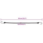Sport si Outdoor/Camping/Accesorii corturi - Corzi elastice cu benzi reflectorizante/carlige 25 buc. 59 cm - Infinity.ro