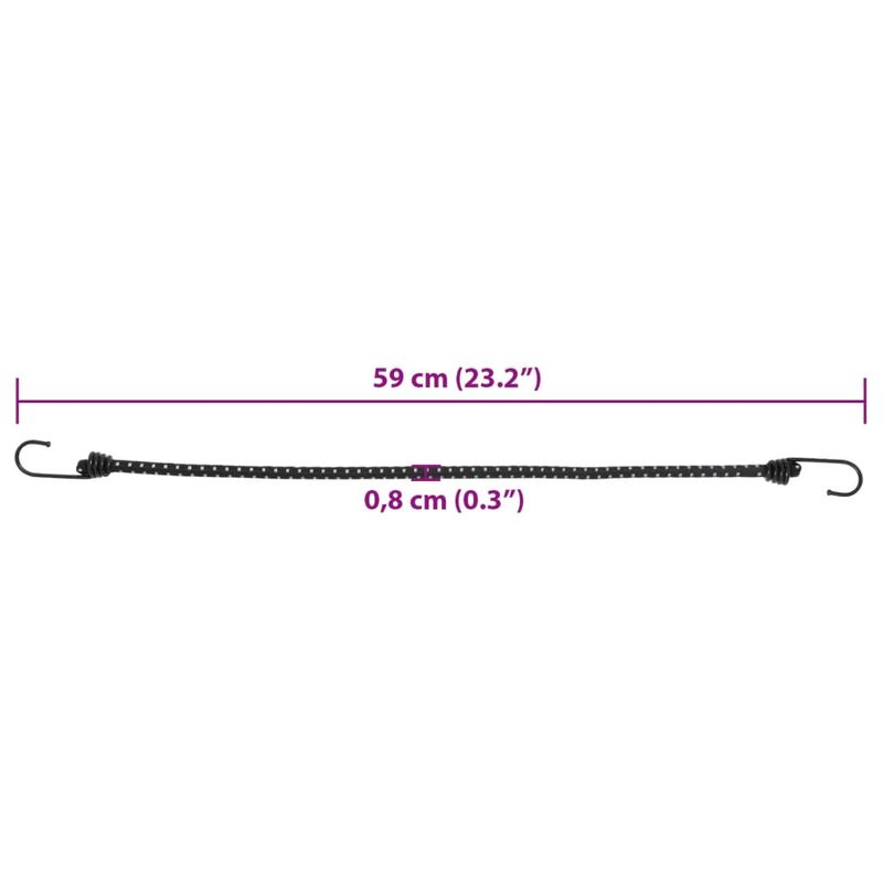 Sport si Outdoor/Camping/Accesorii corturi - Corzi elastice cu benzi reflectorizante/carlige 25 buc. 59 cm - Infinity.ro