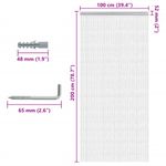 Casa si Gradina - Textile si covoare - Rulouri si jaluzele - Paravan de usa cu lant, 100x200 cm, aluminiu - Infinity.ro