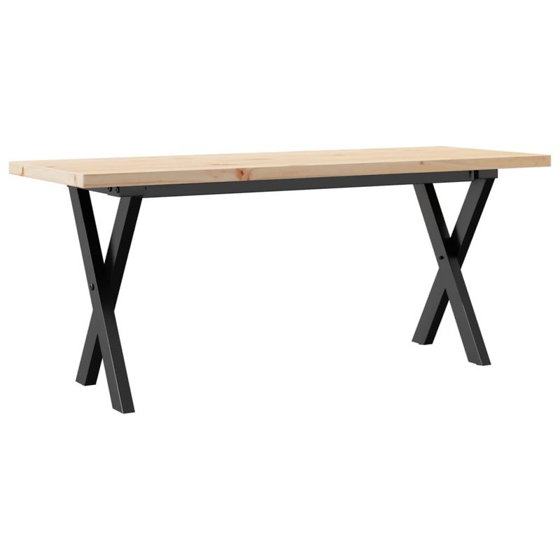 Casa si Gradina - Mobilier - Mese si birouri - Masute de cafea - Masa de cafea, cadru X, 110x40x45,5 cm, lemn masiv pin si fonta - Infinity.ro