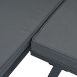 Casa si Gradina - Gradina si terasa - Mobilier exterior - Bancute de gradina - Banci de gradina cu perne 4 buc negru otel vopsit electrostatic - Infinity.ro