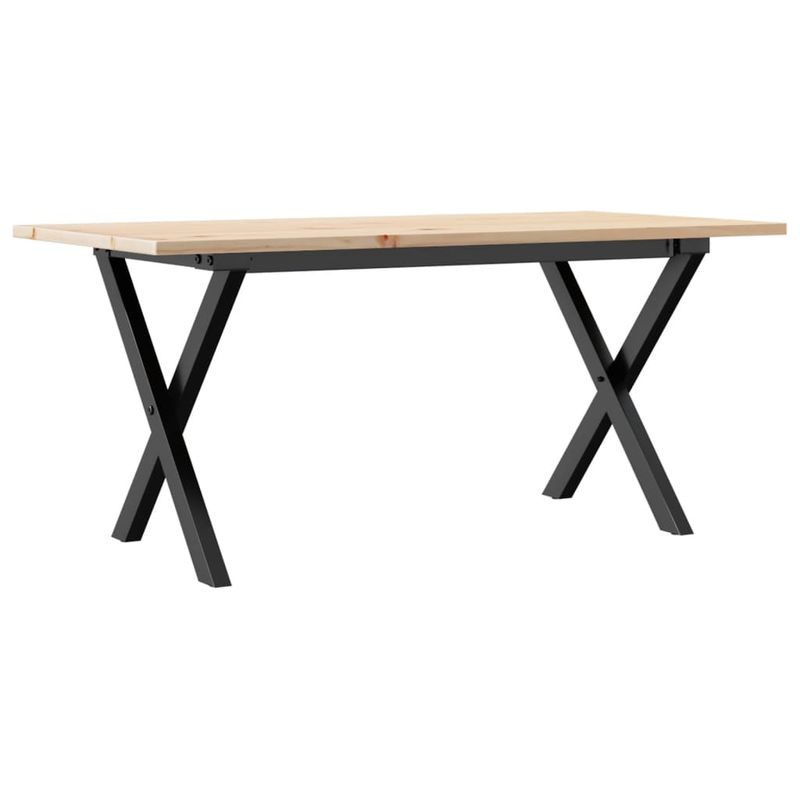 Casa si Gradina - Mobilier - Mese si birouri - Masute de cafea - Masa de cafea, cadru X, 90x40x45 cm, lemn masiv pin si fonta - Infinity.ro