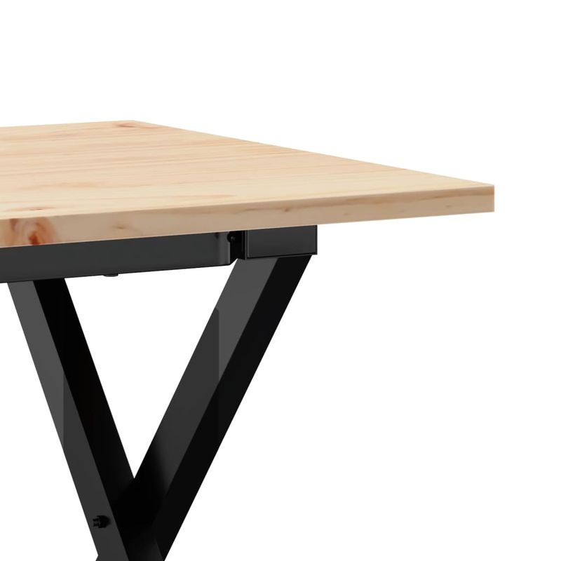 Casa si Gradina - Mobilier - Mese si birouri - Masute de cafea - Masa de cafea, cadru X, 90x40x45 cm, lemn masiv pin si fonta - Infinity.ro