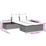 Casa si Gradina - Gradina si terasa - Mobilier exterior - Scaune si sezlonguri gradina - Sezlong dublu cu perne, gri deschis, poliratan - Infinity.ro