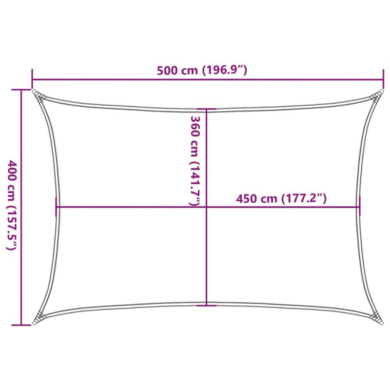Casa si Gradina - Gradina si terasa - Umbrele si pavilioane - Umbrele - Panza parasolar, nisipiu dreptunghiular 4x5 m, HDPE, 160 g/m² - Infinity.ro
