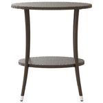 Casa si Gradina - Gradina si terasa - Mobilier exterior - Scaune si sezlonguri gradina - Scaune de gradina rabatabile, 2 buc., cu masa, maro, poliratan, model cu suport pentru picioare și masă - Infinity.ro