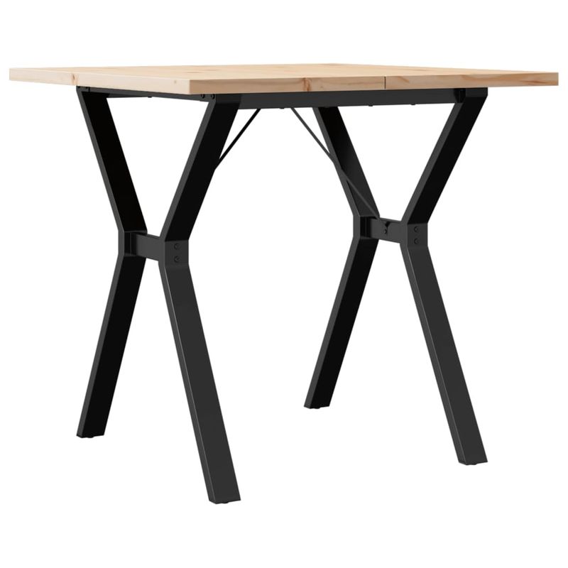 Casa si Gradina - Mobilier - Mese si birouri - Mese bucatarie si dining - Masa bucatarie, cadru Y, 80x80x75,5 cm lemn masiv pin si fonta - Infinity.ro