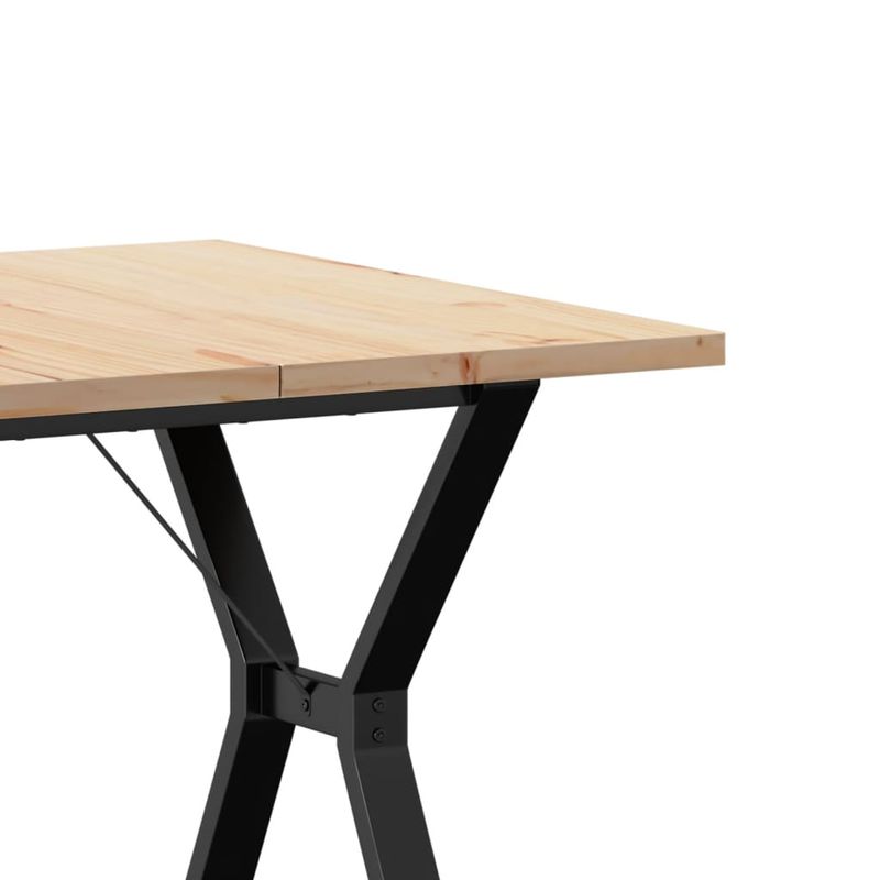 Casa si Gradina - Mobilier - Mese si birouri - Mese bucatarie si dining - Masa bucatarie, cadru Y, 80x80x75,5 cm lemn masiv pin si fonta - Infinity.ro