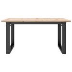 Casa si Gradina - Mobilier - Mese si birouri - Masute de cafea - Masa de cafea, cadru O, 90x90x45 cm, lemn masiv pin si fonta - Infinity.ro
