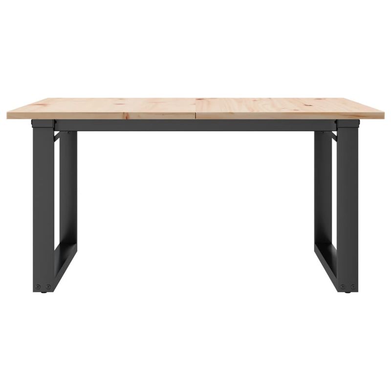 Casa si Gradina - Mobilier - Mese si birouri - Masute de cafea - Masa de cafea, cadru O, 90x90x45 cm, lemn masiv pin si fonta - Infinity.ro