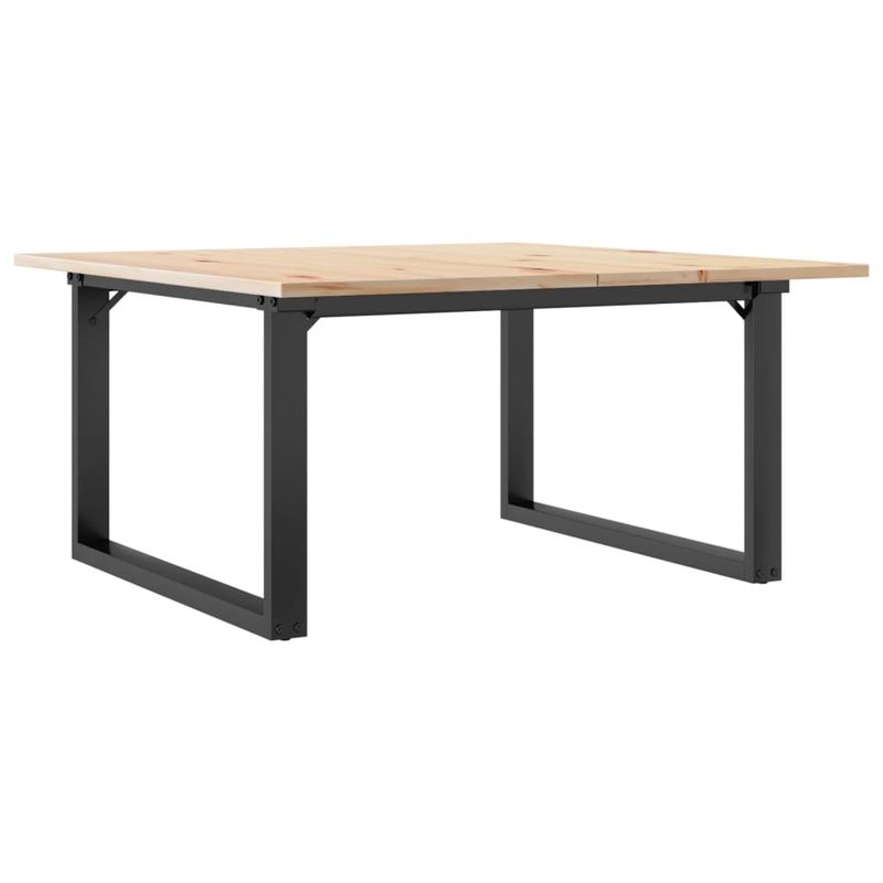 Casa si Gradina - Mobilier - Mese si birouri - Masute de cafea - Masa de cafea, cadru O, 90x90x45 cm, lemn masiv pin si fonta - Infinity.ro