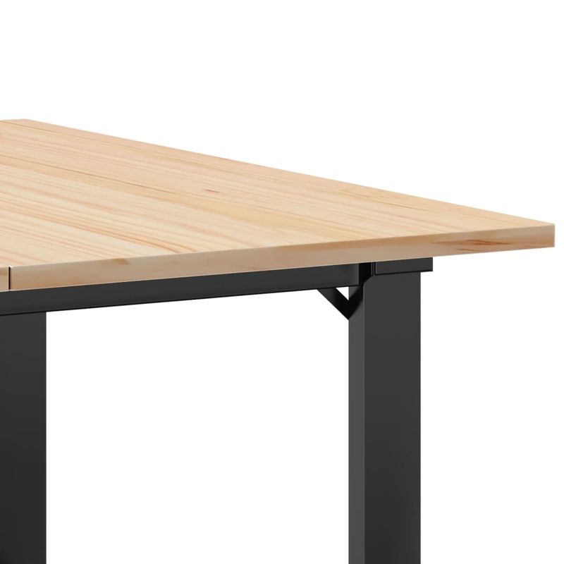 Casa si Gradina - Mobilier - Mese si birouri - Masute de cafea - Masa de cafea, cadru O, 90x90x45 cm, lemn masiv pin si fonta - Infinity.ro