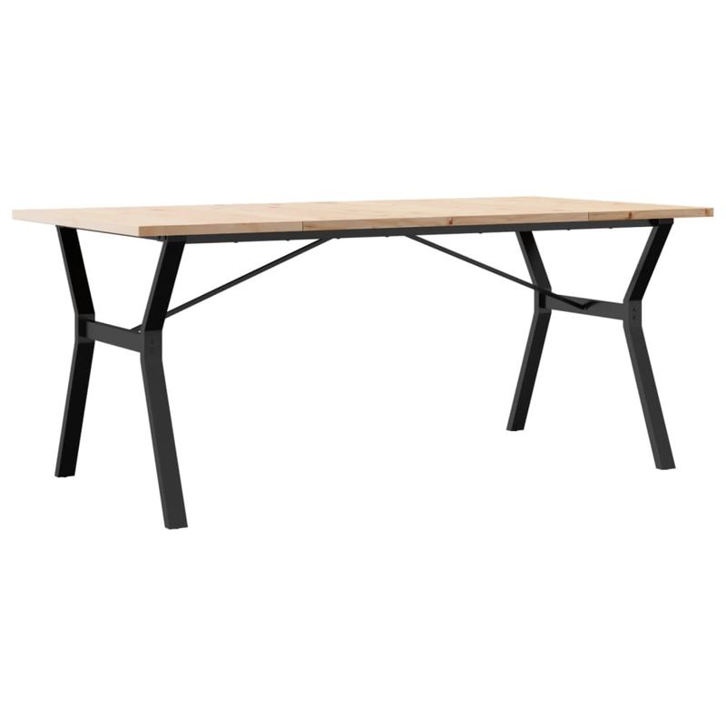 Casa si Gradina - Mobilier - Mese si birouri - Mese bucatarie si dining - Masa bucatarie, cadru Y, 180x90x75,5 cm lemn masiv pin si fonta - Infinity.ro