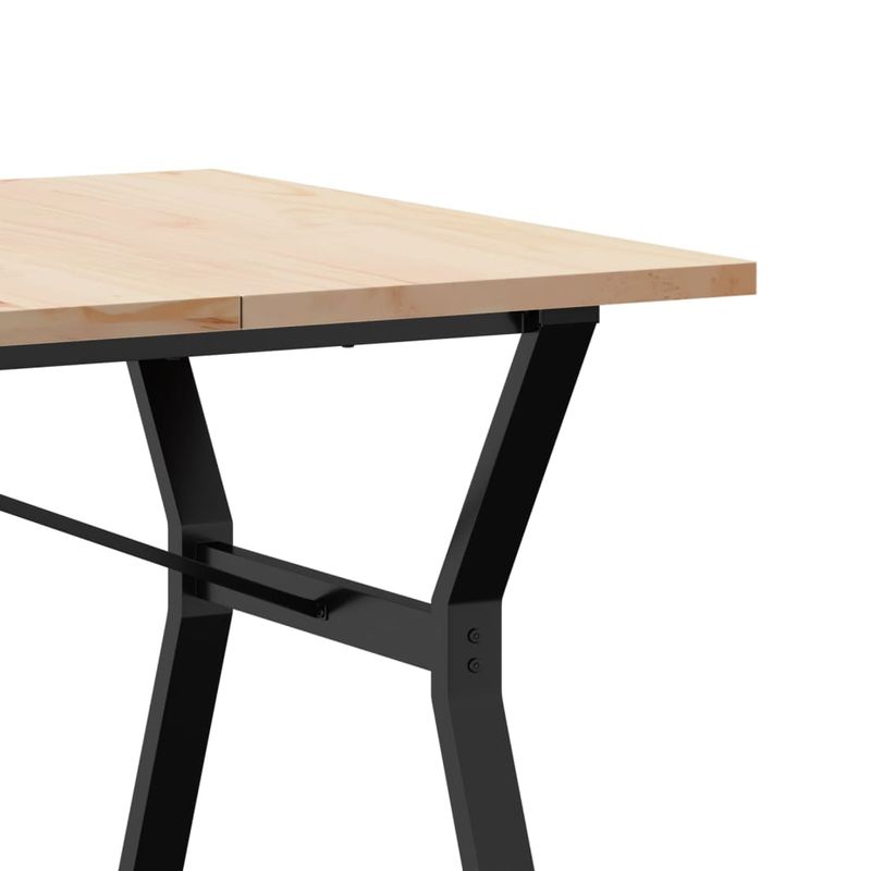 Casa si Gradina - Mobilier - Mese si birouri - Mese bucatarie si dining - Masa bucatarie, cadru Y, 180x90x75,5 cm lemn masiv pin si fonta - Infinity.ro