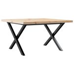Casa si Gradina - Mobilier - Mese si birouri - Masute de cafea - Masa de cafea, cadru X, 60x60x40,5 cm, lemn masiv pin si fonta - Infinity.ro
