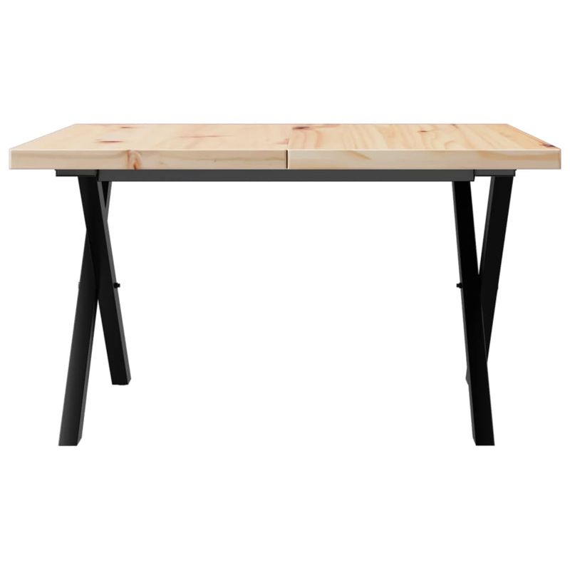 Casa si Gradina - Mobilier - Mese si birouri - Masute de cafea - Masa de cafea, cadru X, 60x60x40,5 cm, lemn masiv pin si fonta - Infinity.ro