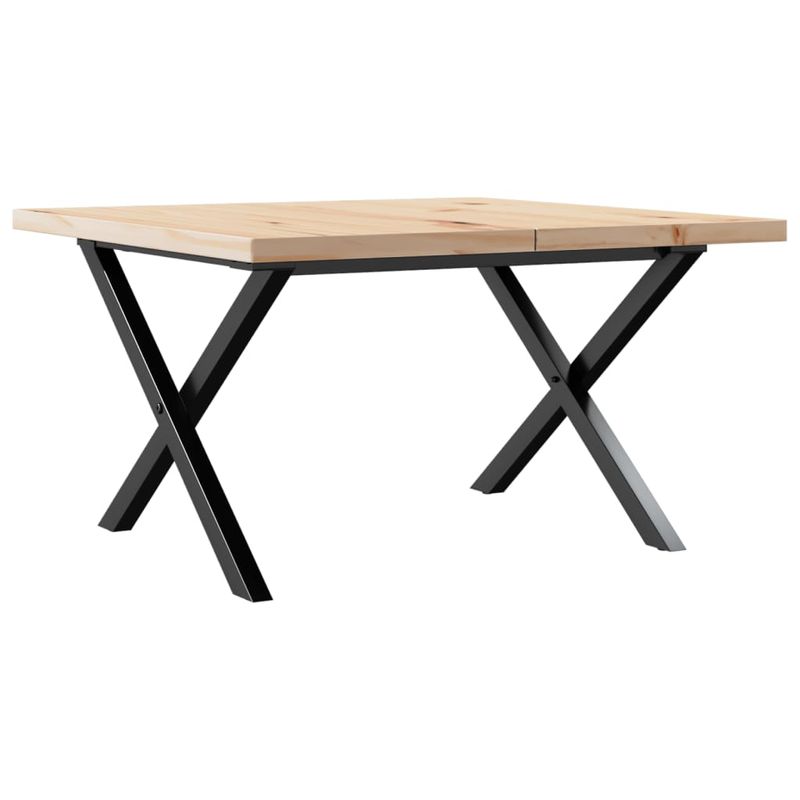 Casa si Gradina - Mobilier - Mese si birouri - Masute de cafea - Masa de cafea, cadru X, 60x60x40,5 cm, lemn masiv pin si fonta - Infinity.ro