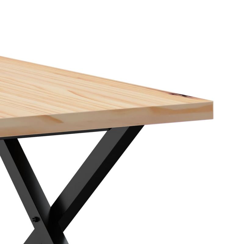 Casa si Gradina - Mobilier - Mese si birouri - Masute de cafea - Masa de cafea, cadru X, 60x60x40,5 cm, lemn masiv pin si fonta - Infinity.ro