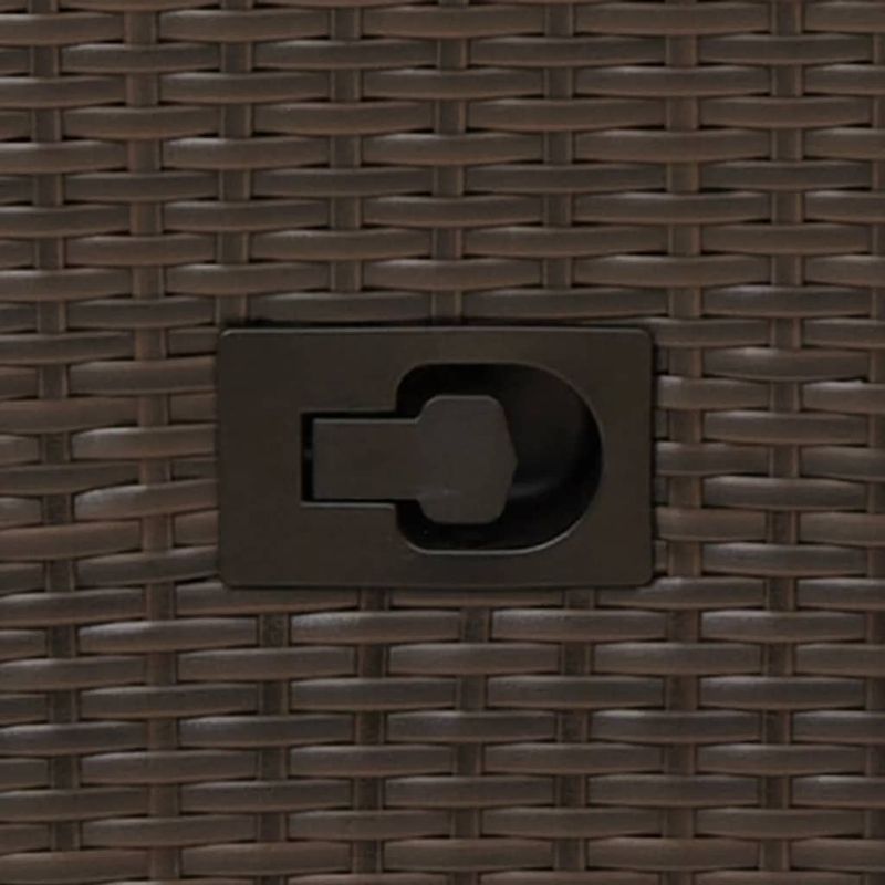 Casa si Gradina - Gradina si terasa - Mobilier exterior - Seturi mobila gradina - Set bistro cu perne, 3 piese, maro, poliratan - Infinity.ro