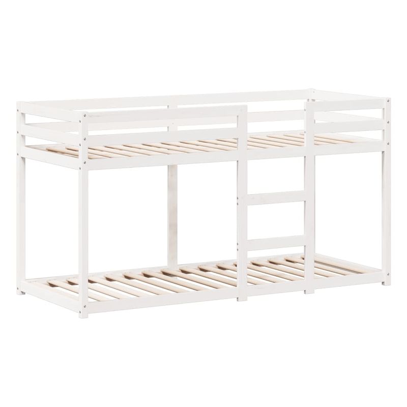Casa si Gradina - Mobilier - Paturi si accesorii - Paturi - Pat supraetajat cu acoperis, alb, 80x200 cm, lemn masiv de pin - Infinity.ro