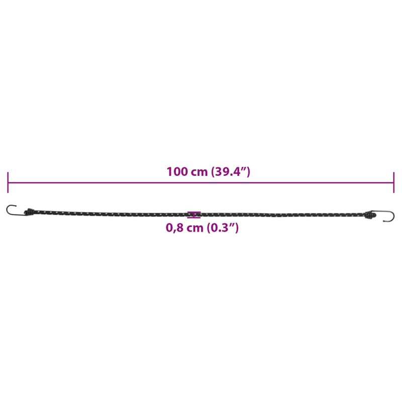 Sport si Outdoor - Camping - Accesorii corturi - Corzi elastice cu benzi reflectorizante/carlige 50 buc. 100 cm - Infinity.ro