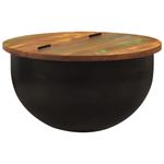 Casa si Gradina - Mobilier - Mese si birouri - Masute de cafea - Masuta de cafea, negru, 50x27 cm, lemn masiv reciclat - Infinity.ro