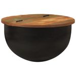 Casa si Gradina - Mobilier - Mese si birouri - Masute de cafea - Masuta de cafea, negru, 50x27 cm, lemn masiv reciclat - Infinity.ro